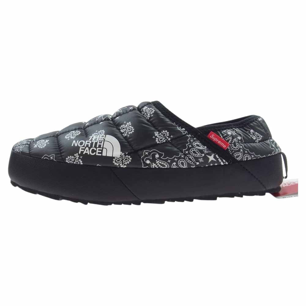 Supreme シュプリーム 14AW NF01470 × THE NORTH FACE ノースフェイス BANDANA TRACTION MULE バンダナ トランクション ミュール ブーツ ブラック系 25cm【極上美品】【中古】