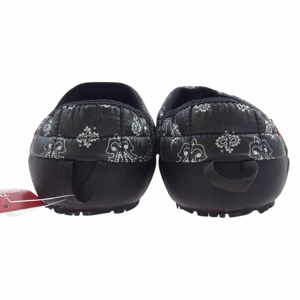 Supreme シュプリーム 14AW NF01470 × THE NORTH FACE ノースフェイス BANDANA TRACTION MULE バンダナ トランクション ミュール ブーツ ブラック系 25cm【極上美品】【中古】