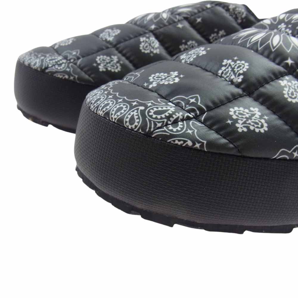 Supreme シュプリーム 14AW NF01470 × THE NORTH FACE ノースフェイス BANDANA TRACTION MULE バンダナ トランクション ミュール ブーツ ブラック系 25cm【極上美品】【中古】