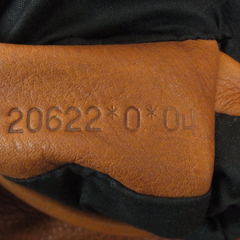 VANSON バンソン ENF SLIM FITTED エンフィールド スリムフィット シングル ライダース レザー ジャケット ブラウン系 36【中古】