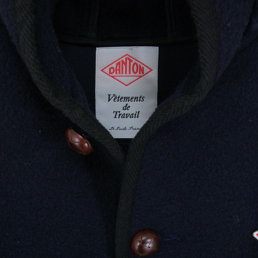 Danton ダントン JD-8455 WOOL MOSSER ウール モッサ フード ジャケット ネイビー系 42【中古】