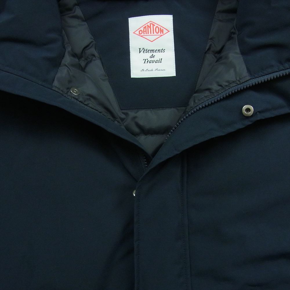 Danton ダントン DT-A0030 DOWN ARMY HOODED JACKET ダウン アーミー フーデッド ジャケット ダークネイビー系 L【中古】