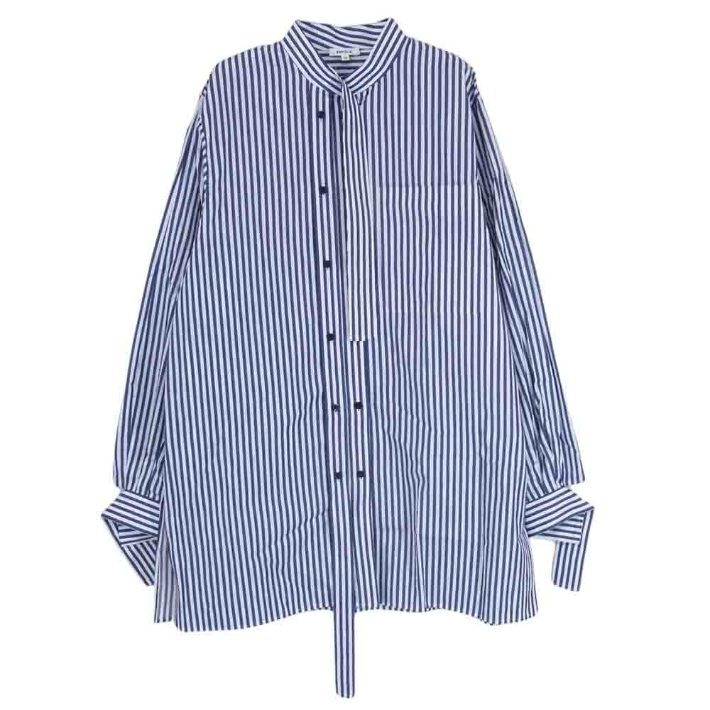 ENFOLD エンフォルド 300GA230-1470 LONG-COLLAR SHIRT ロング カラー シャツ ブルー系 38【中古】