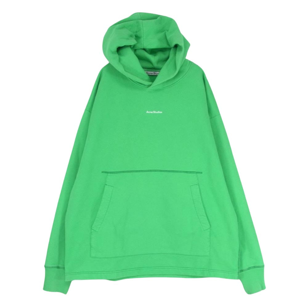 ACNE STUDIOS アクネストゥディオズ 21AW FN-MN-SWEA000175 FRANKLIN H STAMP フランクリン ロゴプリント オーバーサイズ スウェット パーカー グリーン系 M【中古】