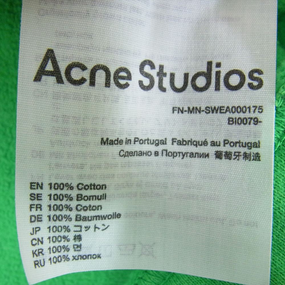 ACNE STUDIOS アクネストゥディオズ 21AW FN-MN-SWEA000175 FRANKLIN H STAMP フランクリン ロゴプリント オーバーサイズ スウェット パーカー グリーン系 M【中古】