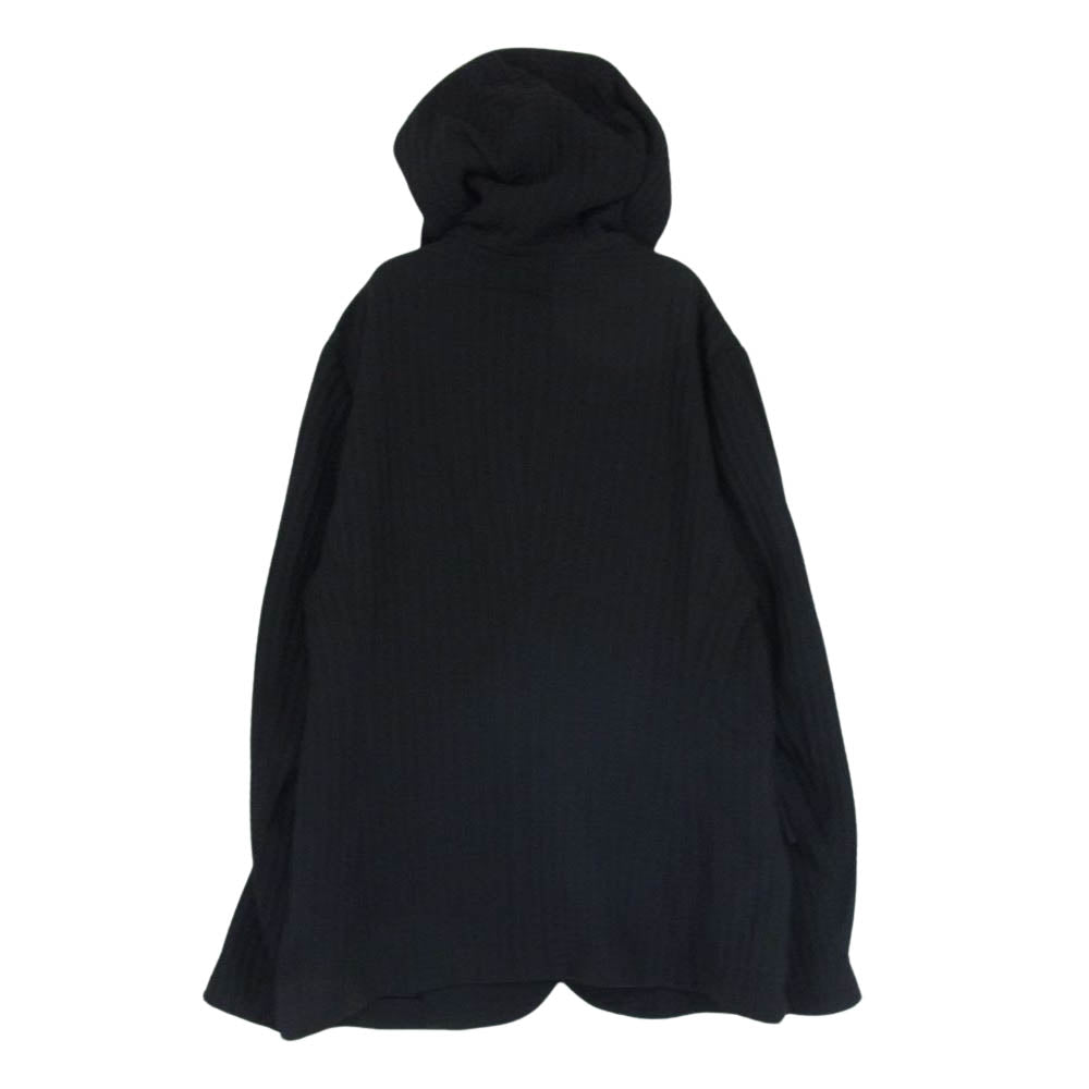 Emporio Armani エンポリオ・アルマーニ 3H1GN6 ハニカムジャガード ハウンドトゥース フーデッド ジャケット ブラック系 50【中古】