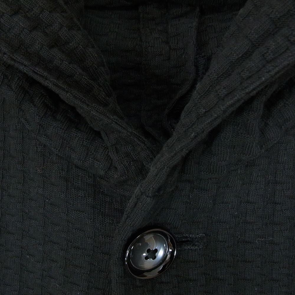 Emporio Armani エンポリオ・アルマーニ 3H1GN6 ハニカムジャガード ハウンドトゥース フーデッド ジャケット ブラック系 50【中古】