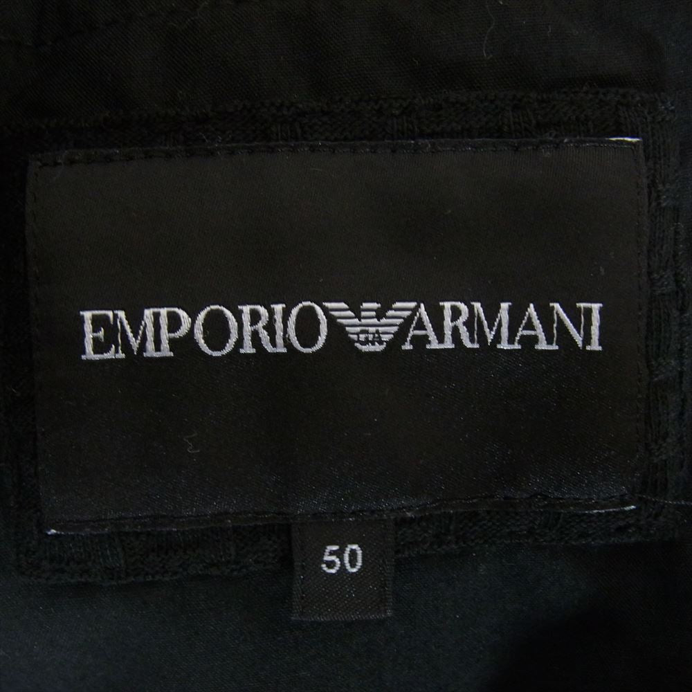 Emporio Armani エンポリオ・アルマーニ 3H1GN6 ハニカムジャガード ハウンドトゥース フーデッド ジャケット ブラック系 50【中古】
