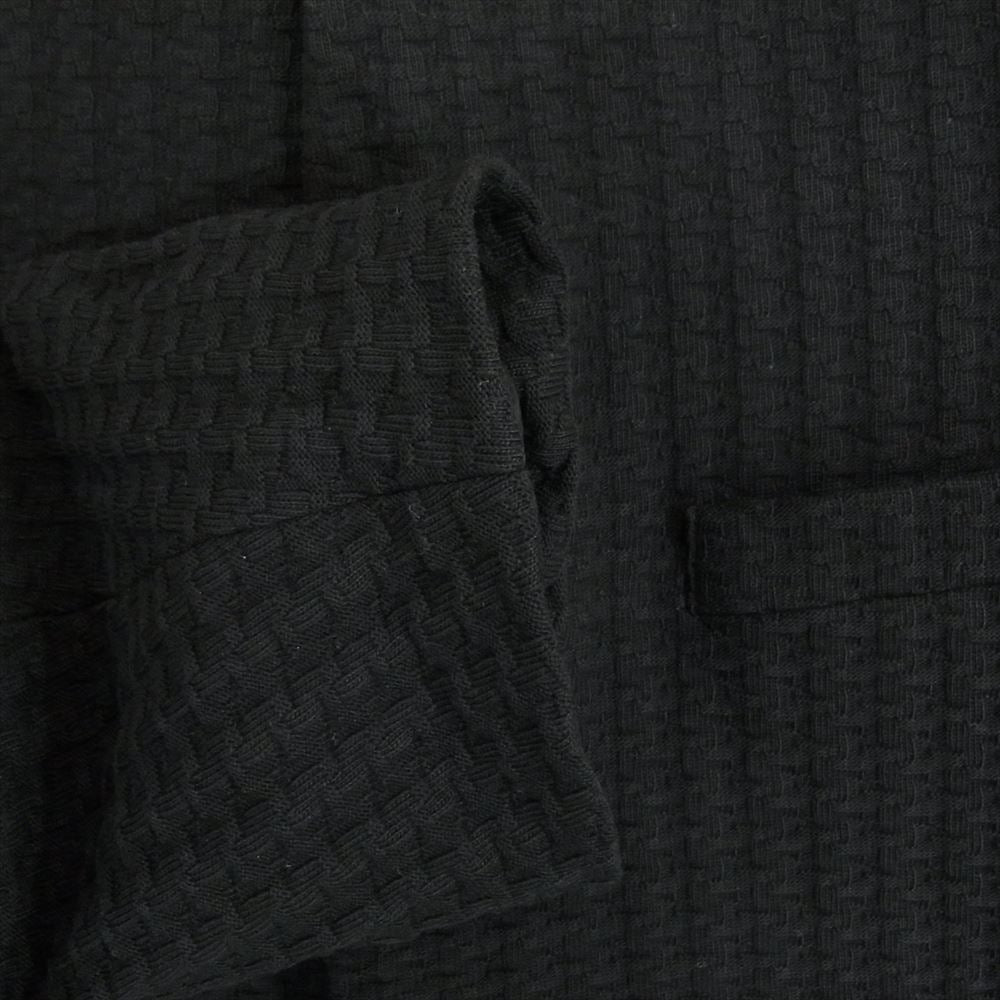 Emporio Armani エンポリオ・アルマーニ 3H1GN6 ハニカムジャガード ハウンドトゥース フーデッド ジャケット ブラック系 50【中古】