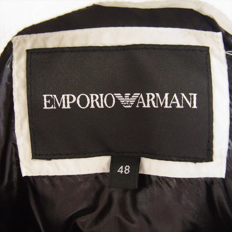 Emporio Armani エンポリオ・アルマーニ 6K1L78 1NYSZ Logo Cuffs Long Down Coatt 袖リブロゴ ロング ダウンコート オフホワイト系 48【中古】