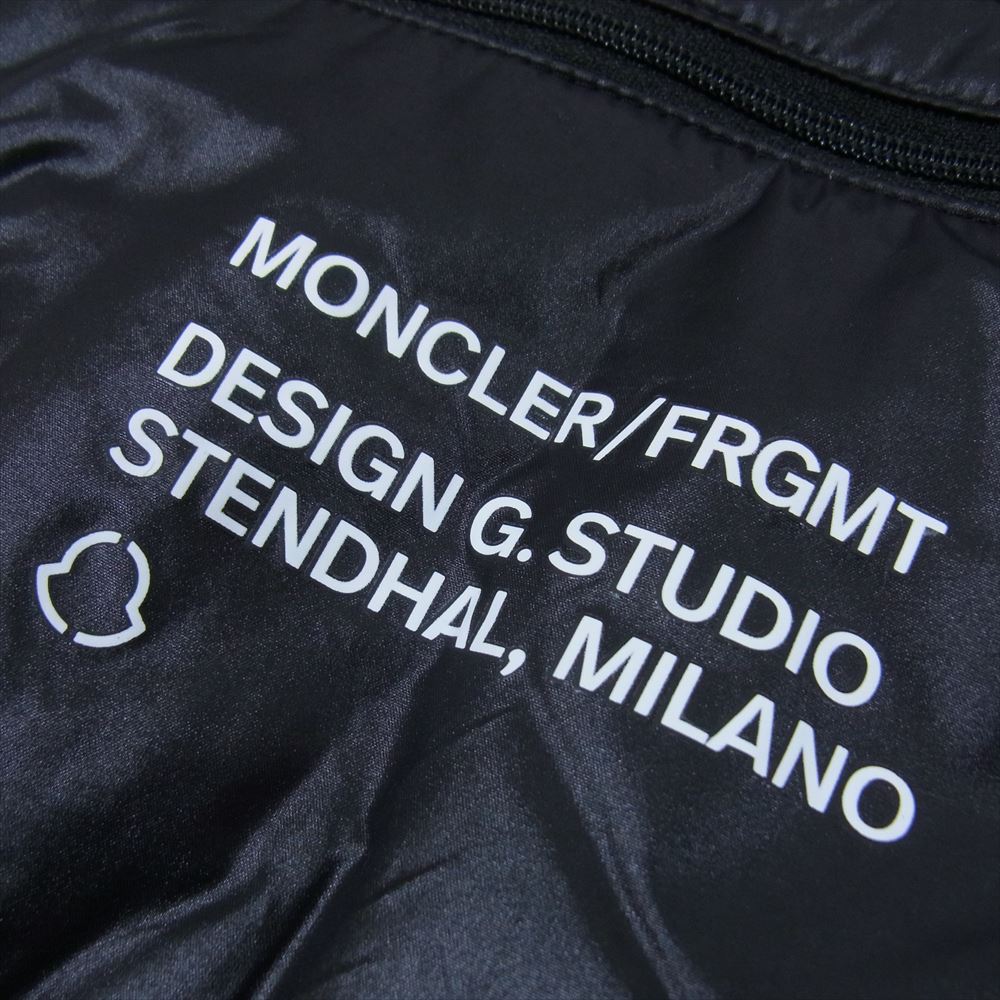 MONCLER モンクレール × FRAGMENT フラグメント ダウン マフラー ストール ブラック系【美品】【中古】