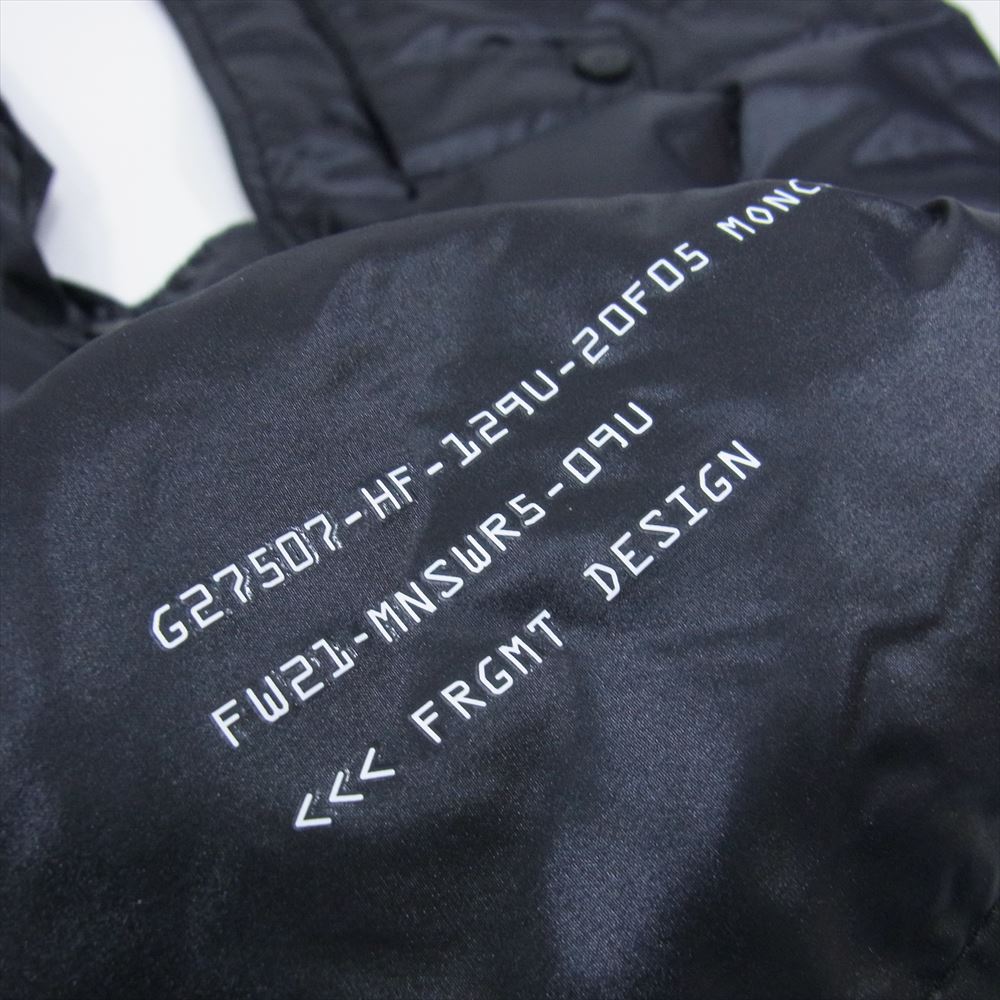 MONCLER モンクレール × FRAGMENT フラグメント ダウン マフラー ストール ブラック系【美品】【中古】