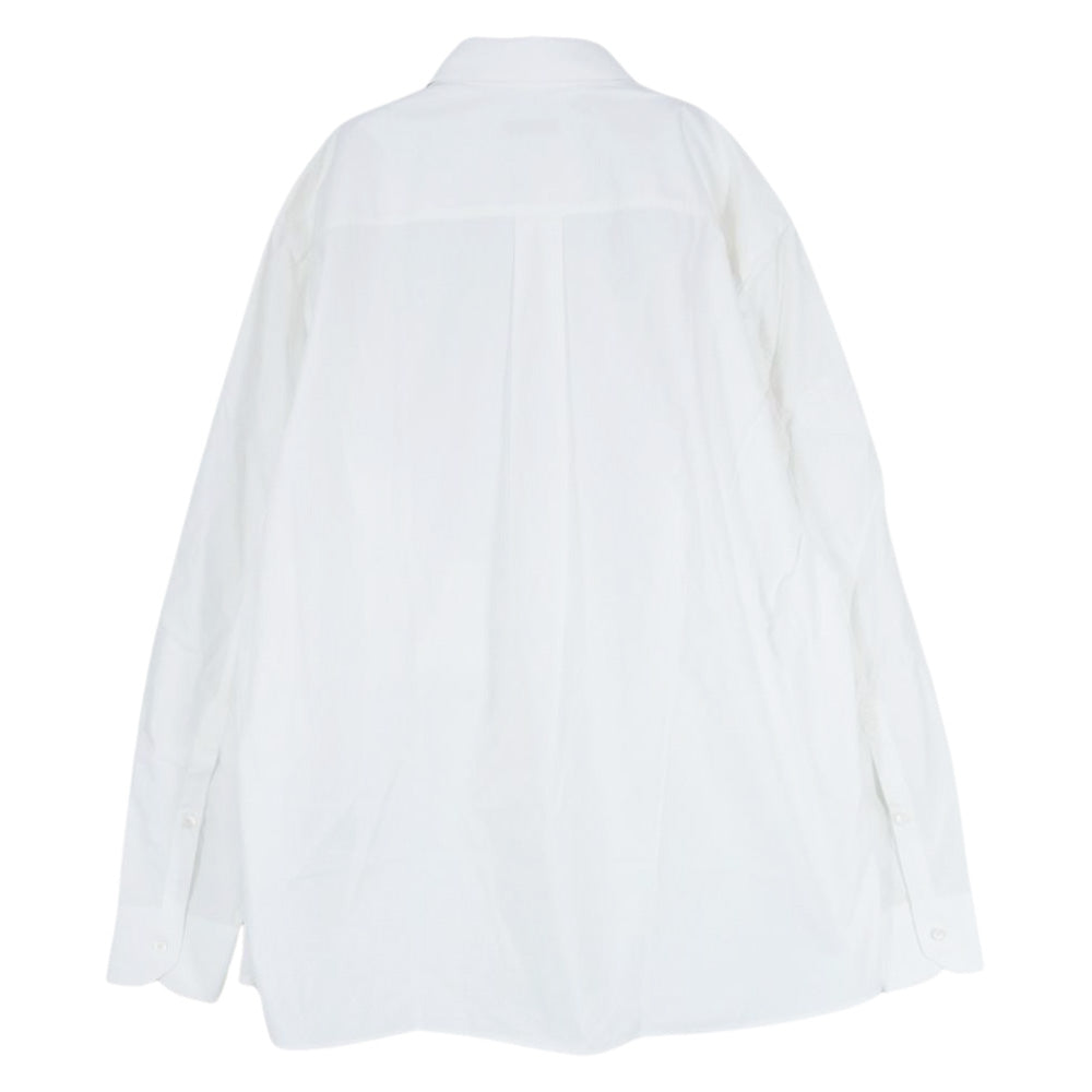 VALENTINO ヴァレンティノ XV3ABA95818 Butterfly Embroidered Poplin Shirt バタフライ エンブロイダリー ポプリン シャツ ホワイト系 40【中古】