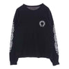 CHROME HEARTS クロムハーツ（原本無） Horseshoe L/S Tee バックホースシュー 袖フローラルクロスプリント 長袖 Tシャツ ブラック系 L【中古】
