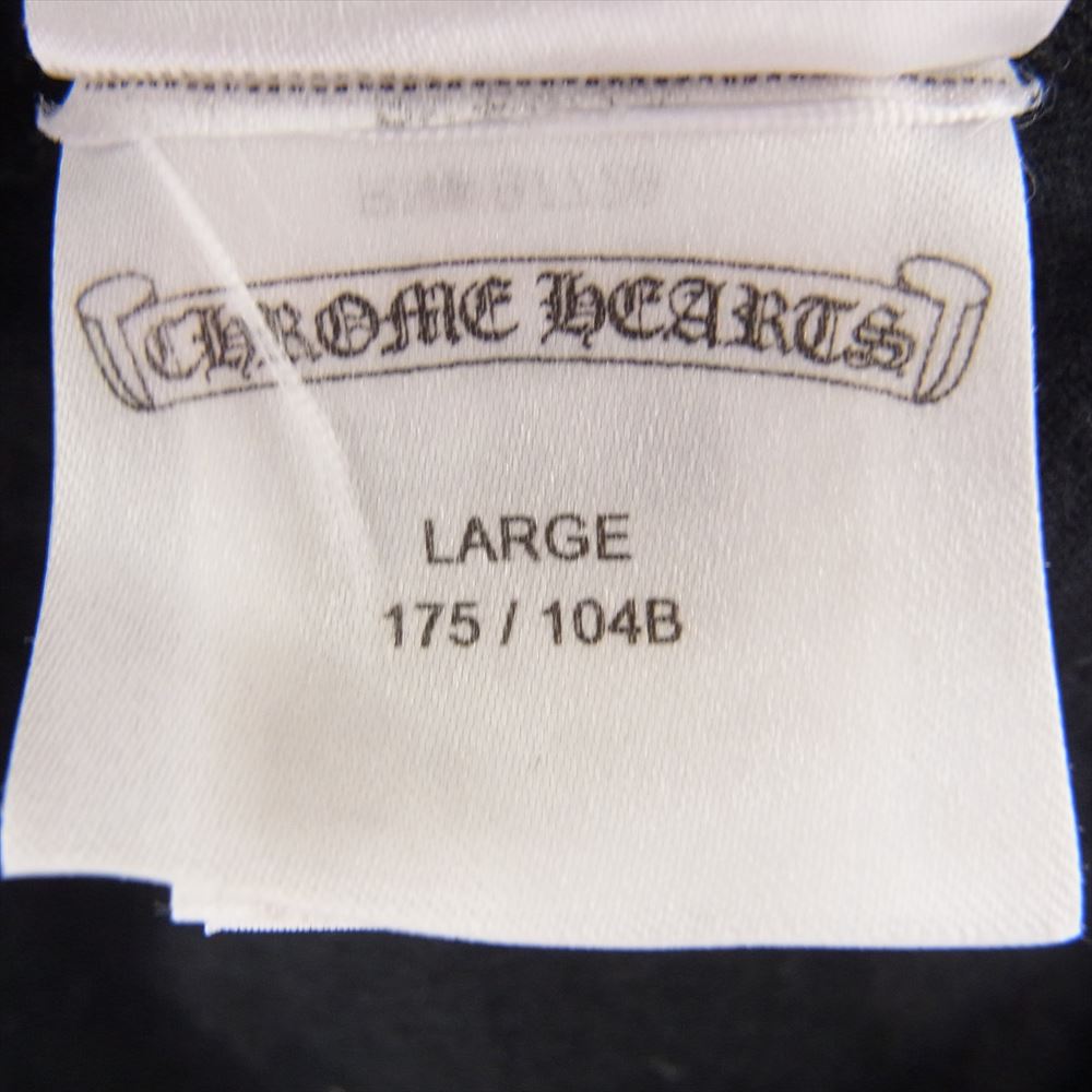 CHROME HEARTS クロムハーツ（原本無） Horseshoe L/S Tee バックホースシュー 袖フローラルクロスプリント 長袖 Tシャツ ブラック系 L【中古】