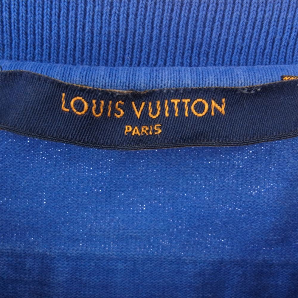 LOUIS VUITTON ルイ・ヴィトン RM202Q JYN HIY47W ロゴパッチ付き インサイドアウト 半袖 Tシャツ ブルー系 L【中古】