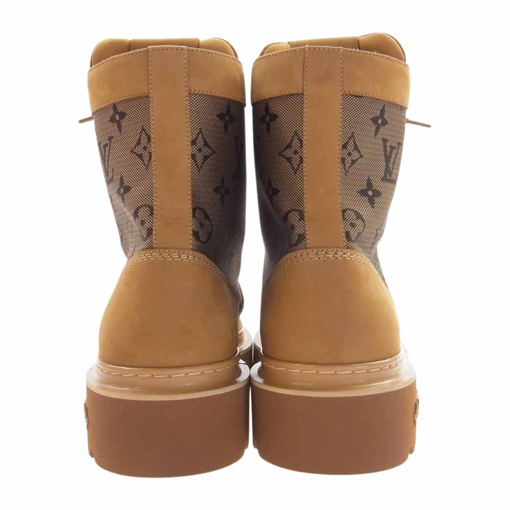 LOUIS VUITTON ルイ・ヴィトン 1ACDN6 LV レンジャー モノグラム ライン アンクル ブーツ ライトブラウン系 8【美品】【中古】