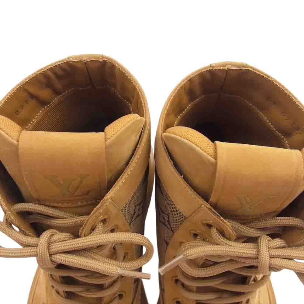 LOUIS VUITTON ルイ・ヴィトン 1ACDN6 LV レンジャー モノグラム ライン アンクル ブーツ ライトブラウン系 8【美品】【中古】