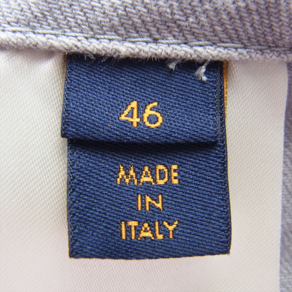 LOUIS VUITTON ルイ・ヴィトン 19AW LOOK10 1A5PGI フラッグス パッチワーク バンダナ スター デニム トレンチコート グレー系 46【中古】