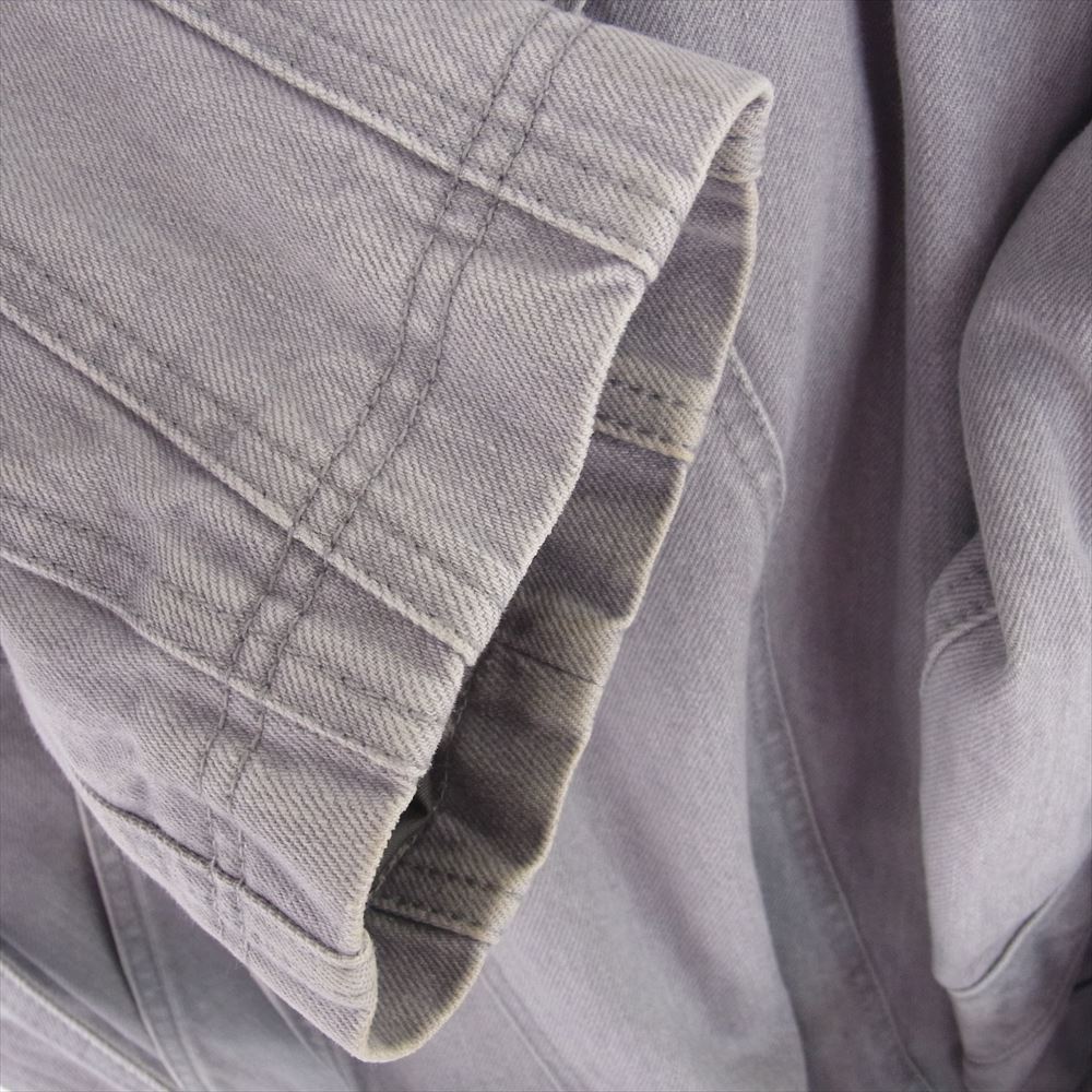 LOUIS VUITTON ルイ・ヴィトン 19AW LOOK10 1A5PGI フラッグス パッチワーク バンダナ スター デニム トレンチコート グレー系 46【中古】