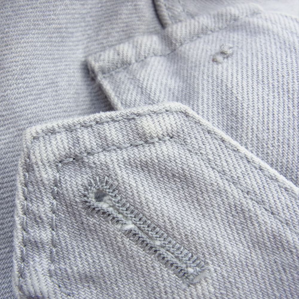 LOUIS VUITTON ルイ・ヴィトン 19AW LOOK10 1A5PGI フラッグス パッチワーク バンダナ スター デニム トレンチコート グレー系 46【中古】