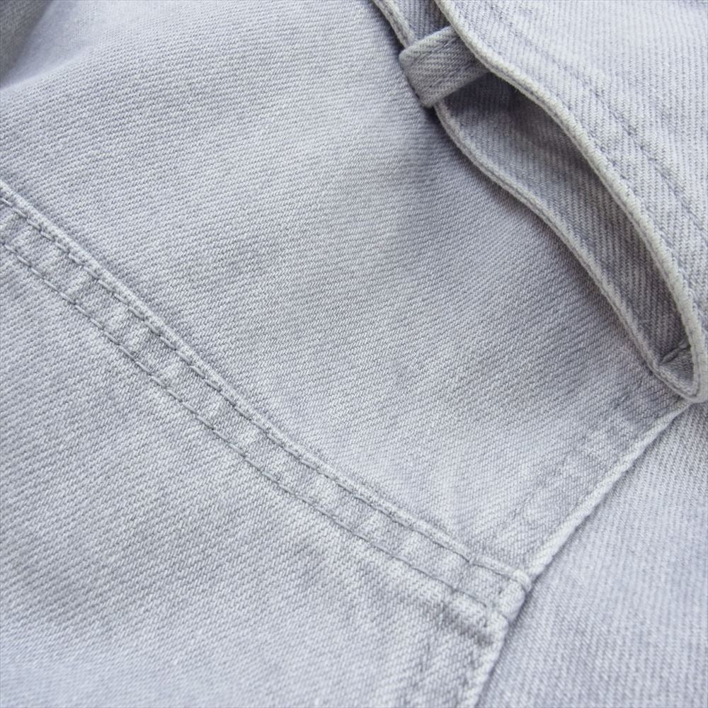 LOUIS VUITTON ルイ・ヴィトン 19AW LOOK10 1A5PGI フラッグス パッチワーク バンダナ スター デニム トレンチコート グレー系 46【中古】