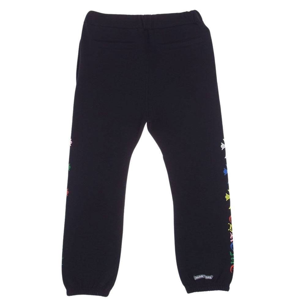CHROME HEARTS クロムハーツ（原本無） 22SS MLTCOL CEM CRS SWT PNT マルチカラー セメタリークロス スウェット パンツ ブラック系 L【極上美品】【中古】