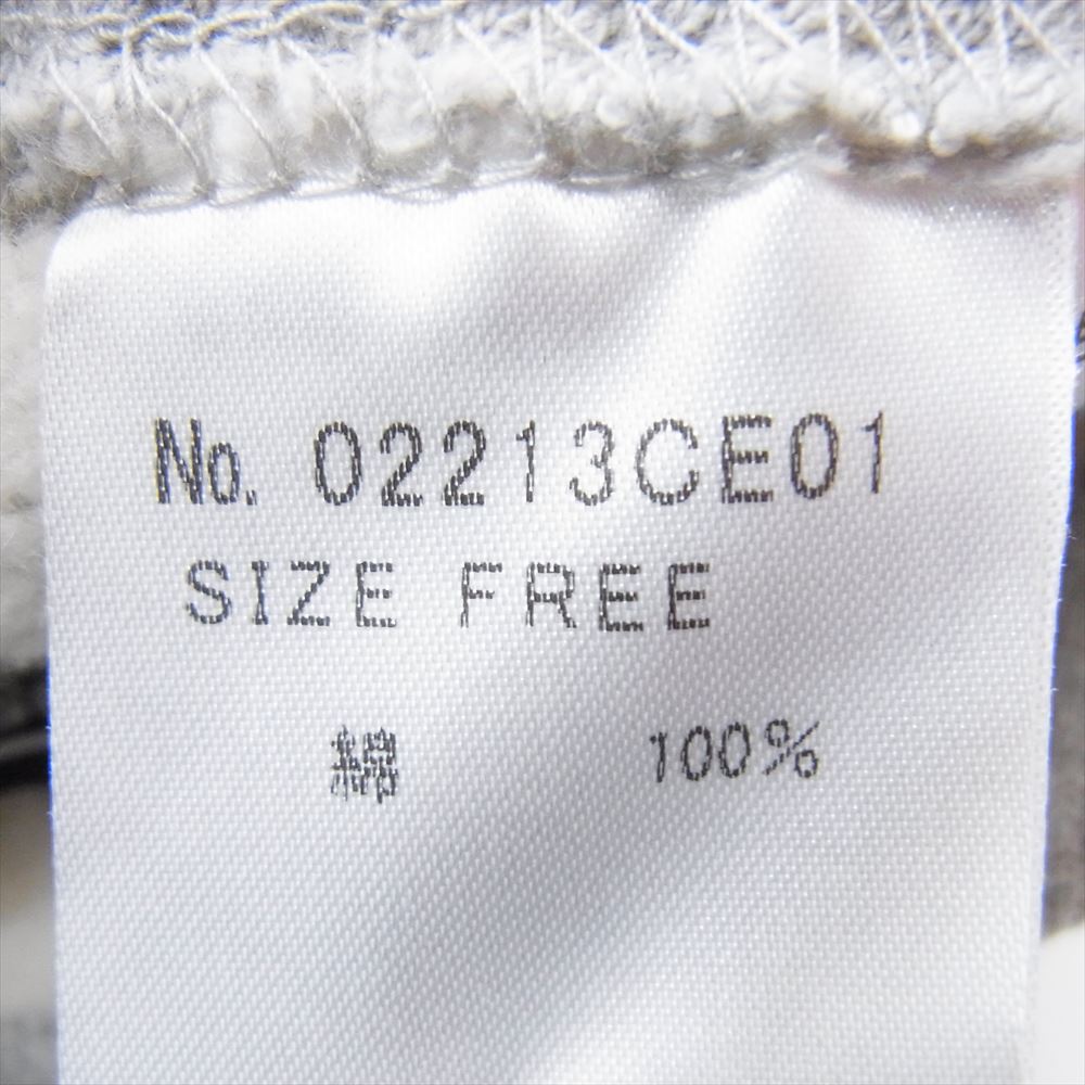 HYSTERIC GLAMOUR ヒステリックグラマー 21AW 02213CE01 HYS LOGO ロゴプリント フード付き スヌード グレー系 FREE【中古】
