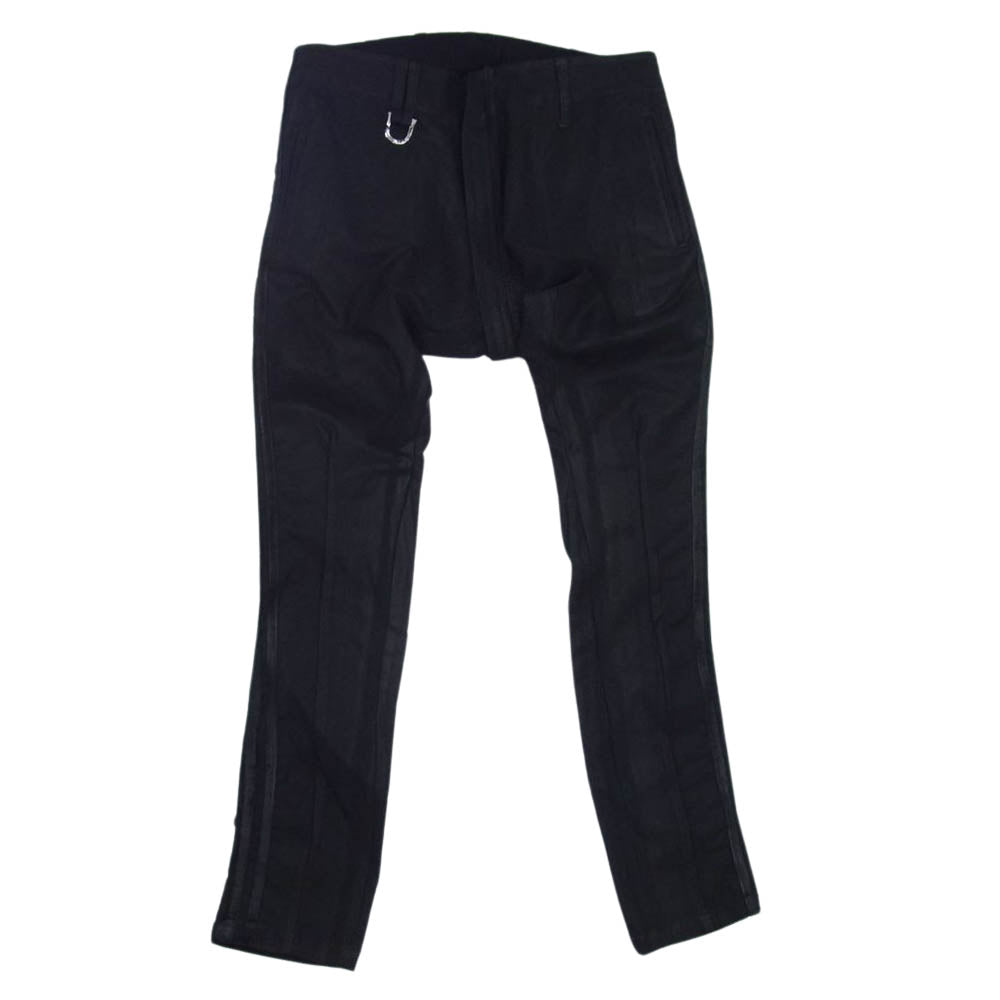 キリュウキリュウ 22AW KO-HP32TP-904 コーティング ハイテンションジャージー ベルベットサイドラインテープ サルエルパンツ ブラック系 L【中古】