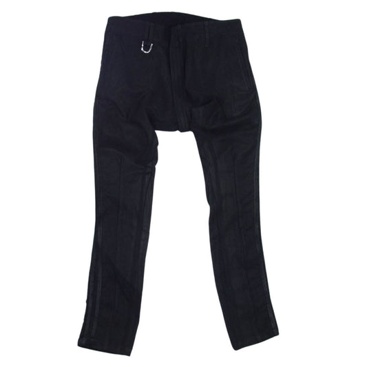 キリュウキリュウ 22AW KO-HP32TP-904 コーティング ハイテンションジャージー ベルベットサイドラインテープ サルエルパンツ ブラック系 L【中古】