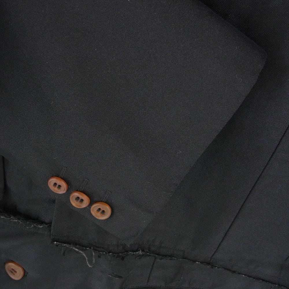 COMME des GARCONS HOMME PLUS コムデギャルソンオムプリュス 20AW PF-J059 ポリエステル縮絨 製品加工 アシンメトリー テーラードジャケット ブラック系 M【中古】