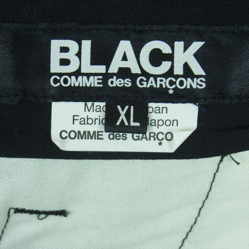 ブラックコムデギャルソン AD2015 1P-P027 ウール サルエル パンツ 日本製 ブラック系 XL【中古】