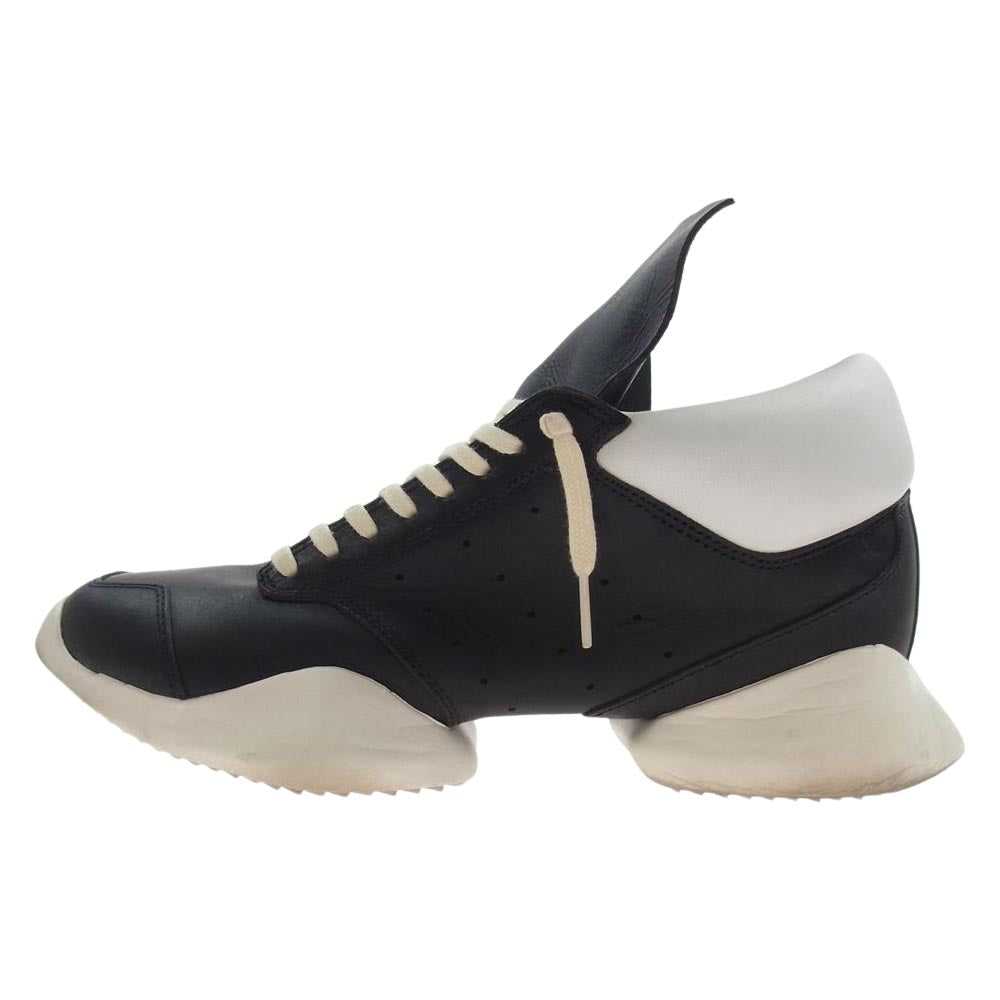 Rick Owens リックオウエンス × adidas アディダス M17301 RUNNER ランナー ローカット レザー スニーカー ブラック系 27.5cm【中古】