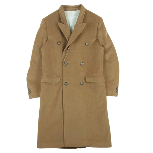MAISON MARTIN MARGIELA メゾンマルタンマルジェラ H&M エイチアンドエム ルーマニア製 ダブルブレスト ピークドラペル チェスター コート ブラウン系 48 38R【中古】