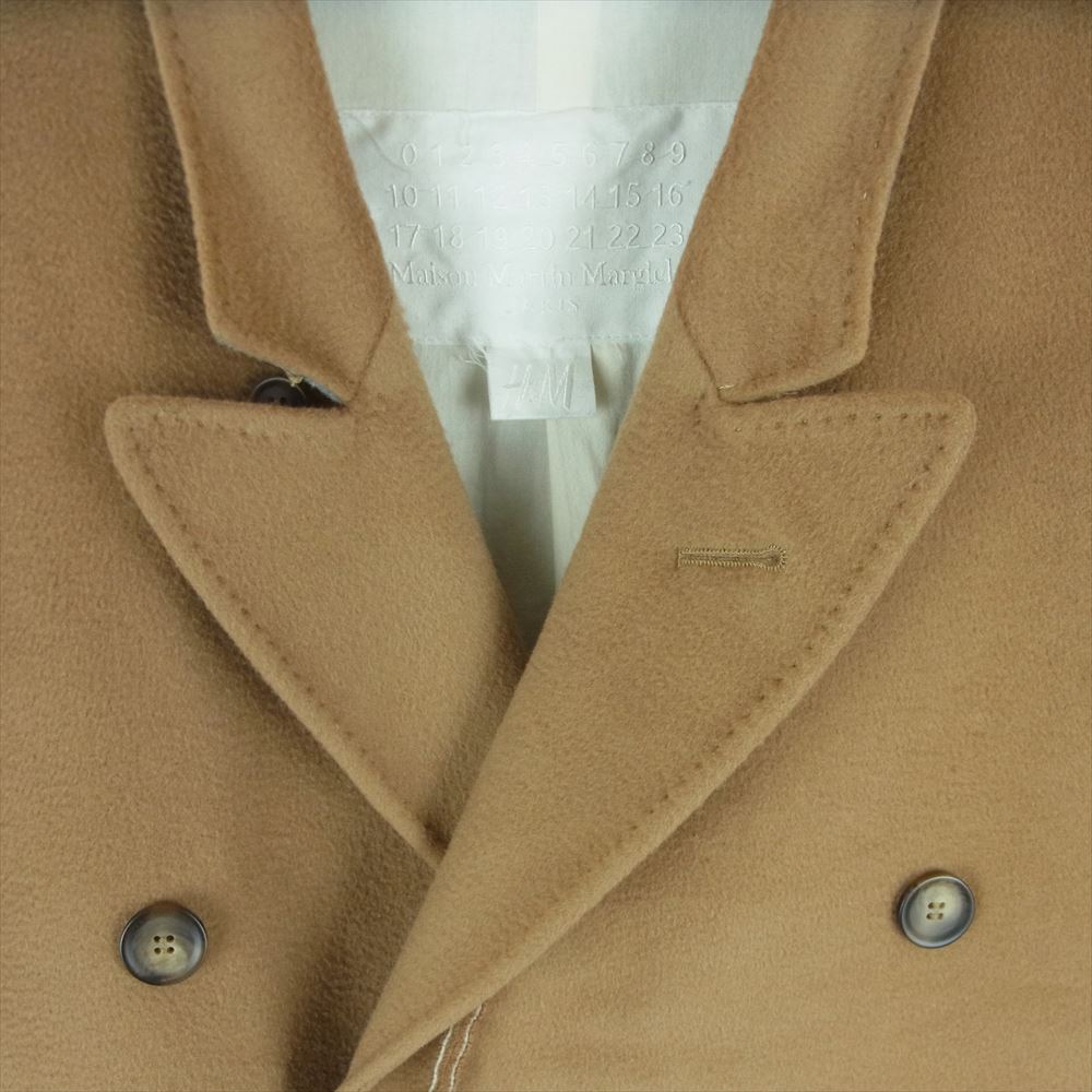 MAISON MARTIN MARGIELA メゾンマルタンマルジェラ H&M エイチアンドエム ルーマニア製 ダブルブレスト ピークドラペル チェスター コート ブラウン系 48 38R【中古】