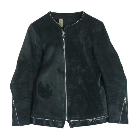 N.HOOLYWOOD エヌハリウッド 02AW ルシファー期 初期タグ Leather Rider's Jacket 刃こぼれ レザー ライダース ジャケット ブラック系 M【中古】
