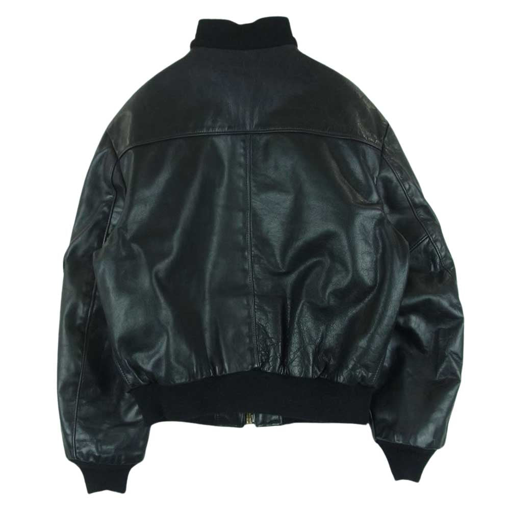 schott ショット USA製 MA-1 レザー ブルゾン ジャケット ブラック系
