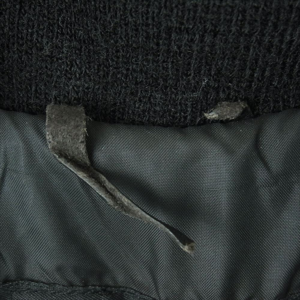 schott ショット USA製 MA-1 レザー ブルゾン ジャケット ブラック系 40【中古】