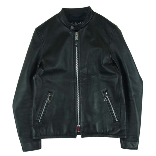 schott ショット 170-54500 tk. TAKEO KIKUCHI タケオキクチ インナー 星条旗 ラムレザー シングル ライダース ジャケット ブラック系 M【中古】