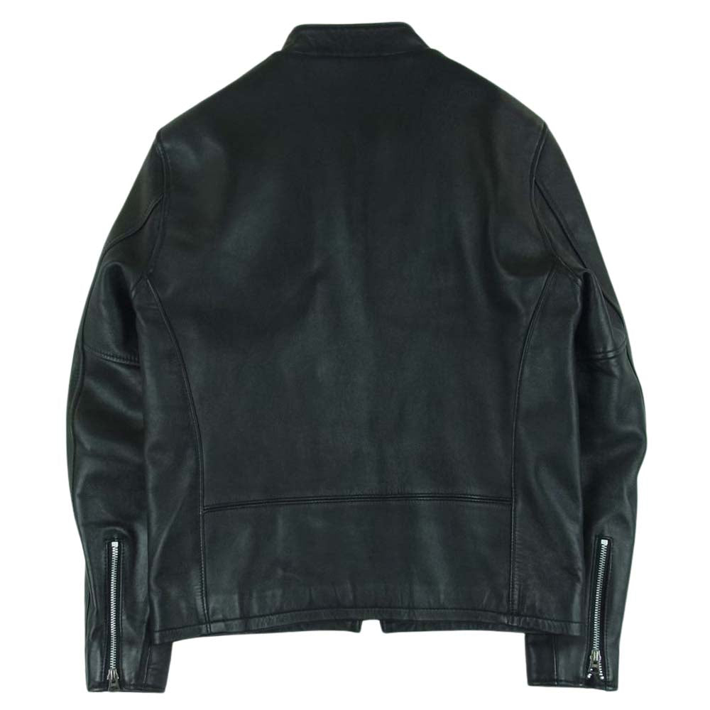 schott ショット 170-54500 tk. TAKEO KIKUCHI タケオキクチ インナー 星条旗 ラムレザー シングル ライダース ジャケット ブラック系 M【中古】