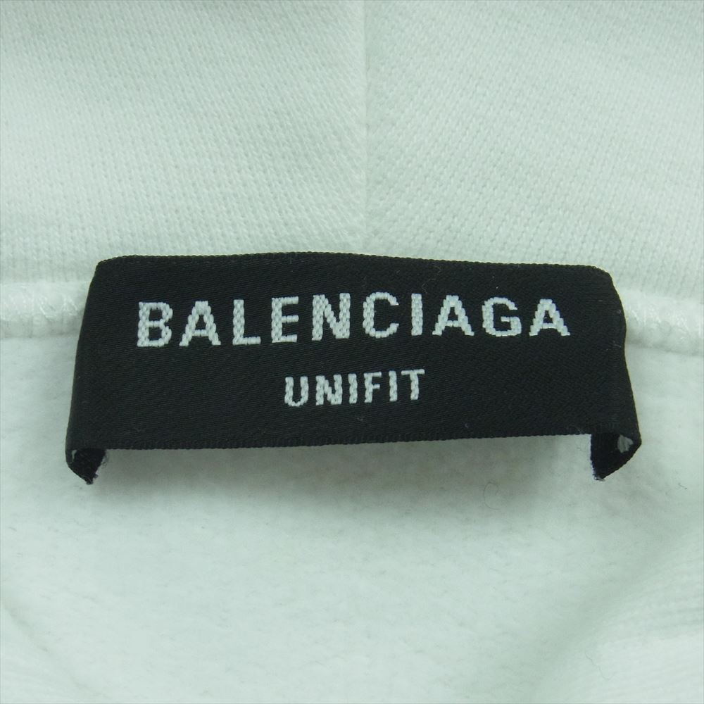 BALENCIAGA バレンシアガ 2021 651799 TKVD8 NASA ナサ Space Boxy Hoodie スペース ボクシー フーディ プルオーバー パーカー ホワイト系 XXS【中古】