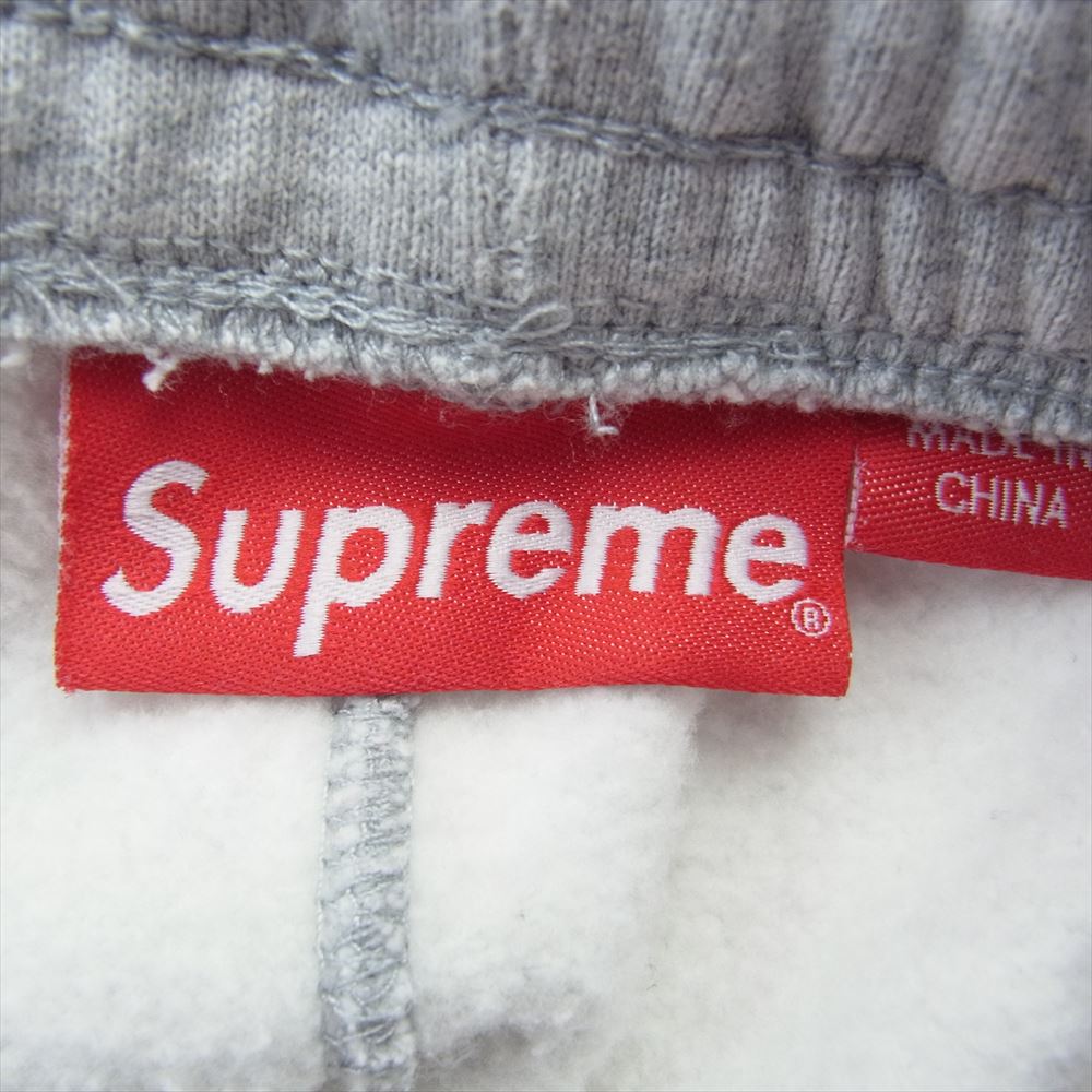 Supreme シュプリーム 23AW Satin Applique Sweatpant サテン アップリケ ロゴ スウェット パンツ グレー系 M【中古】