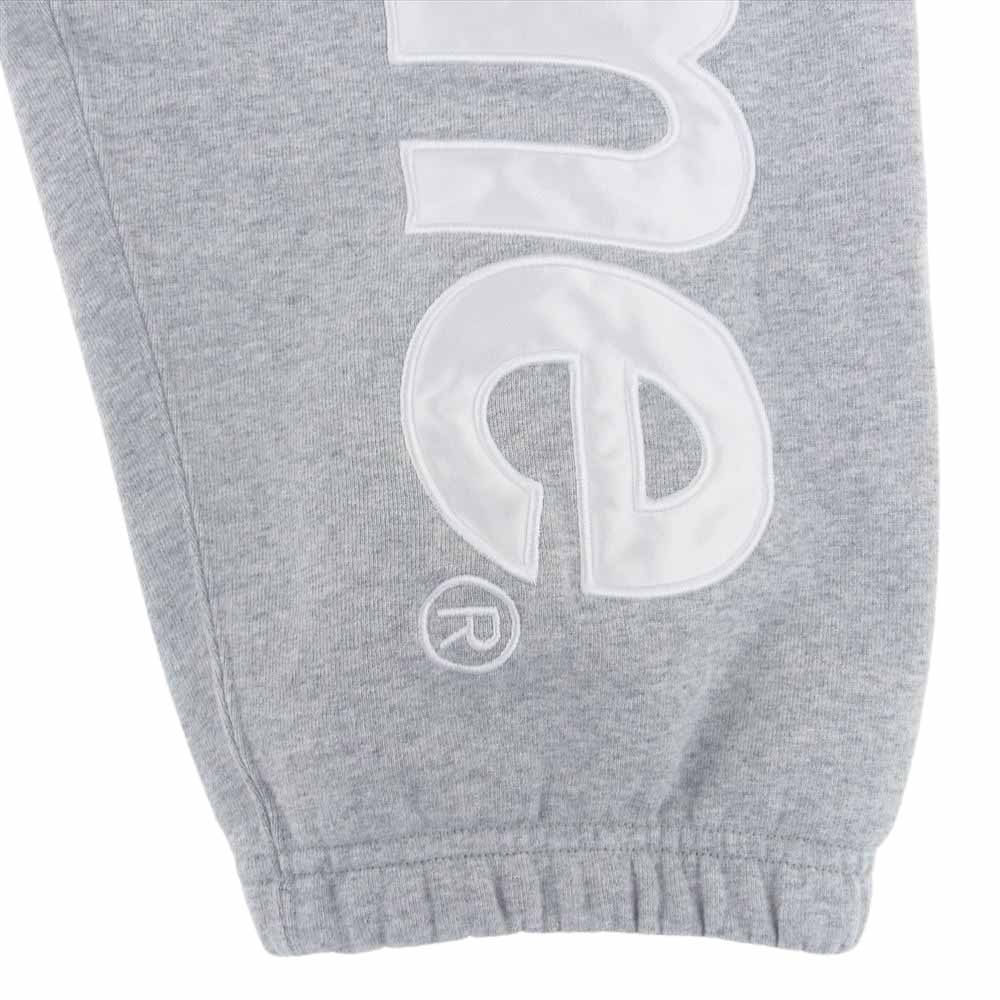 Supreme シュプリーム 23AW Satin Applique Sweatpant サテン アップリケ ロゴ スウェット パンツ グレー系 M【中古】