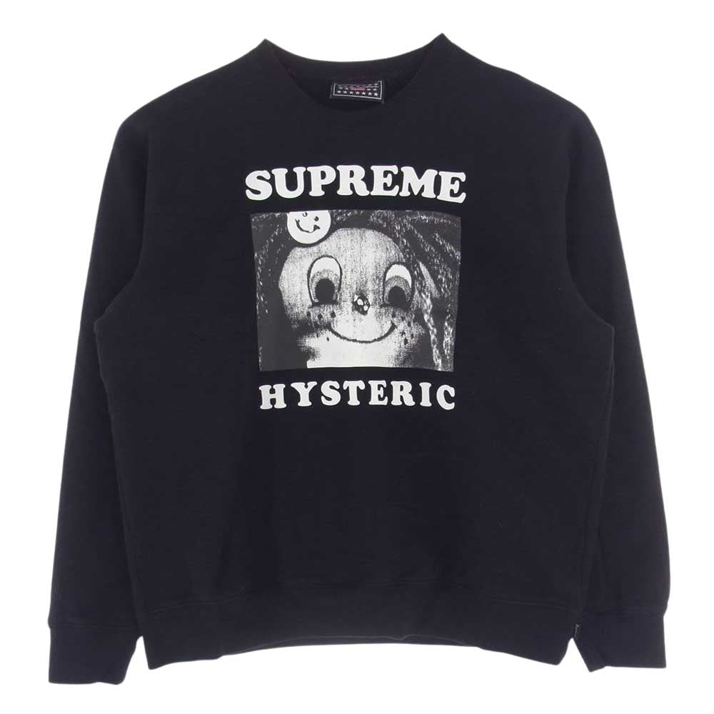 Supreme シュプリーム × HYSTERIC GLAMOUR ヒステリックグラマー 21SS Crewneck クルーネック スウェット ブラック系 L【中古】
