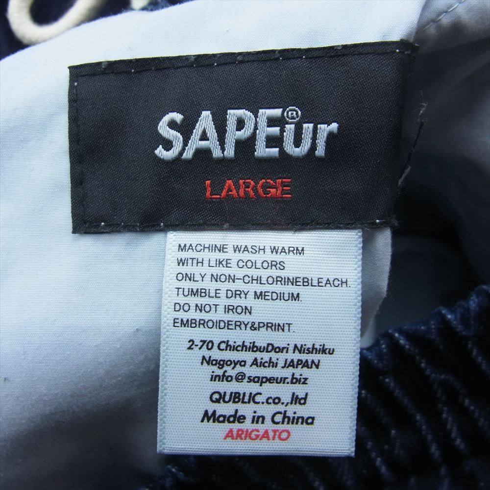 サプール DENIM TRACK PANTS デニム トラック パンツ インディゴ インディゴブルー系 L【中古】