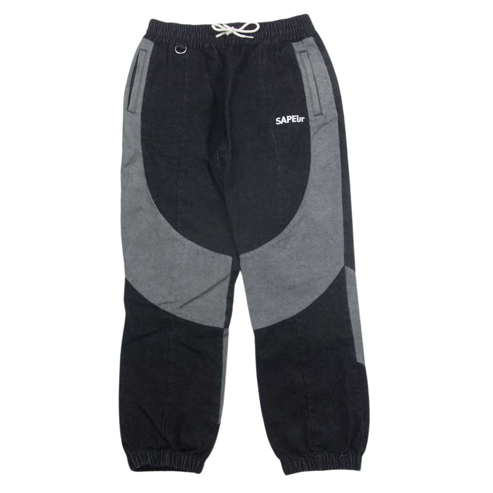 サプール DENIM TRACK PANTS デニム トラック パンツ ブラック ブラック系 L【中古】
