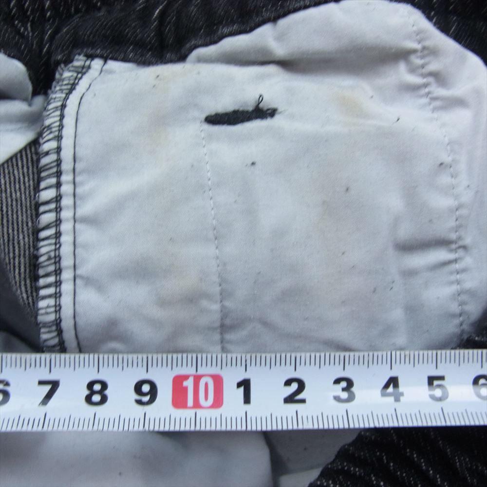 サプール DENIM TRACK PANTS デニム トラック パンツ ブラック ブラック系 L【中古】