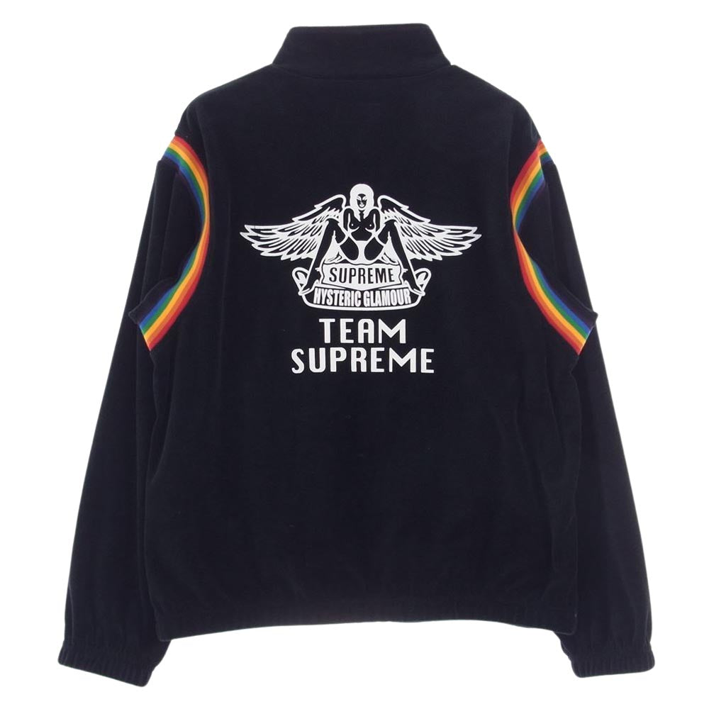 Supreme シュプリーム 21SS × HYSTERIC GLAMOUR ヒステリックグラマー Velour Track Jacket Red ベロア ジャージ トラック ジャケット  ブラック系 L【中古】