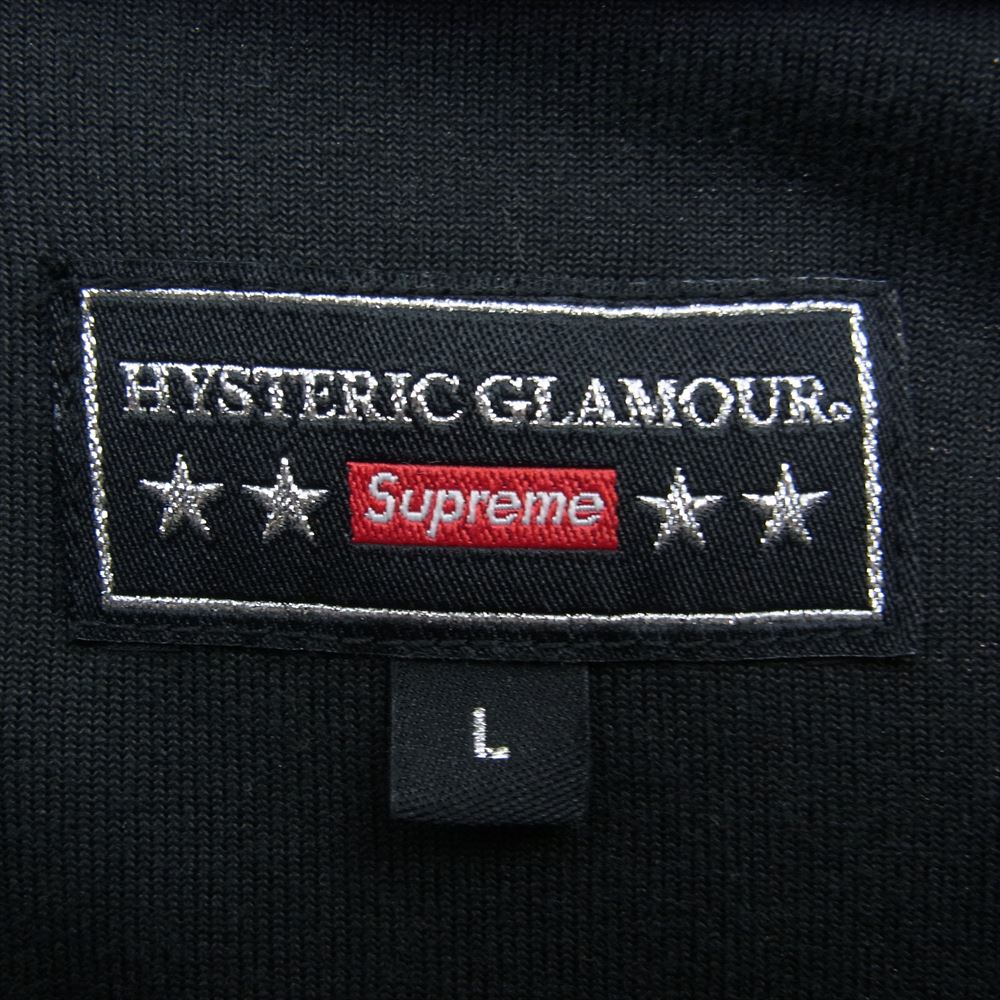 Supreme シュプリーム 21SS × HYSTERIC GLAMOUR ヒステリックグラマー Velour Track Jacket Red ベロア ジャージ トラック ジャケット  ブラック系 L【中古】