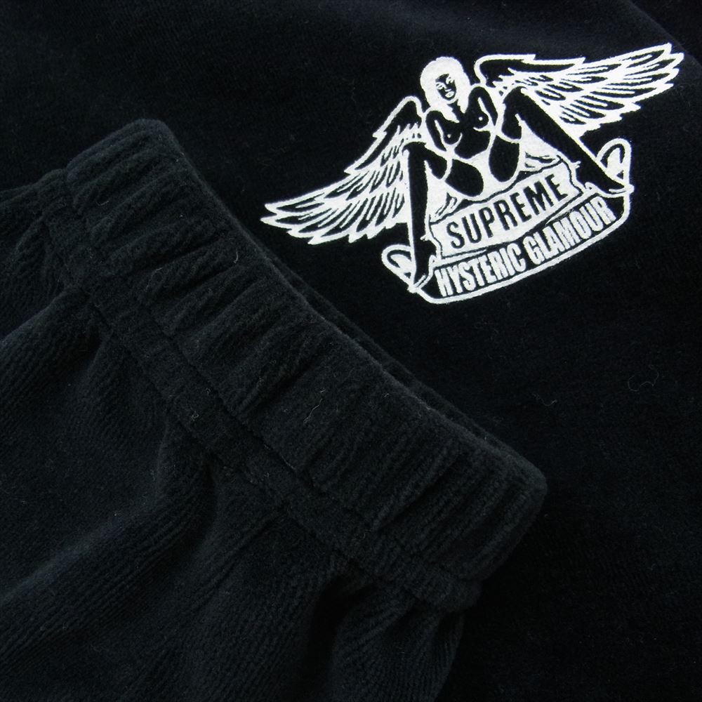 Supreme シュプリーム 21SS × HYSTERIC GLAMOUR ヒステリックグラマー Velour Track Jacket Red ベロア ジャージ トラック ジャケット  ブラック系 L【中古】